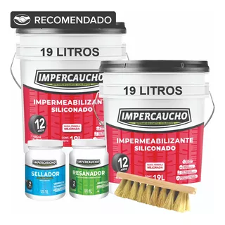 Kit Impermeabilizante Impercuacho Sellador + Resanador 40m2