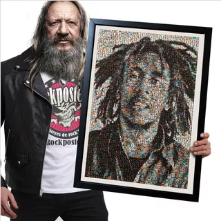 Poster Quadro Com Moldura Bob Marley 102 A2 60x42cm