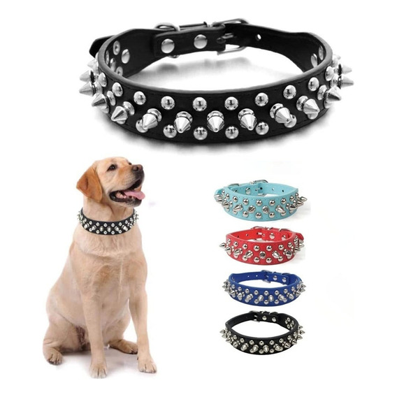Collar Para Perro Con Picos De Metal, Razas Pequeñas. Mod.3 Color Negro Tamaño Del Collar Xs