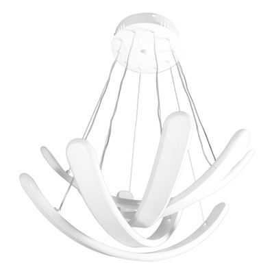 Colgante Led Blanco H54 Moderno Dimerizable Control Tz  Blanco