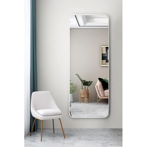 Espejo rectangular de pared Topdeco 12050 de 120cm x 50cm marco blanco