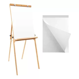 Cavalete Flip Chart Altura Ajustável + Bloco Papel 50fls