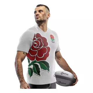 Camiseta Rugby Kapho Inglaterra Blanca Six Nations Adulto