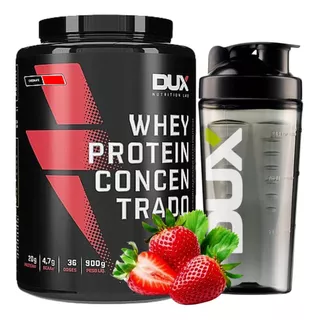 Shakeira Coqueteleira Dux Whey Concentrado Dux Sabor Morango