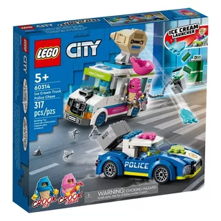 Lego® City- Persecución Policial Del Camión De Helados 60314 Cantidad De Piezas 317