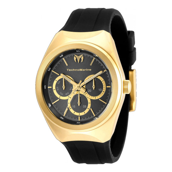 Reloj pulsera Technomarine TM 820017, con correa de silicona color oro