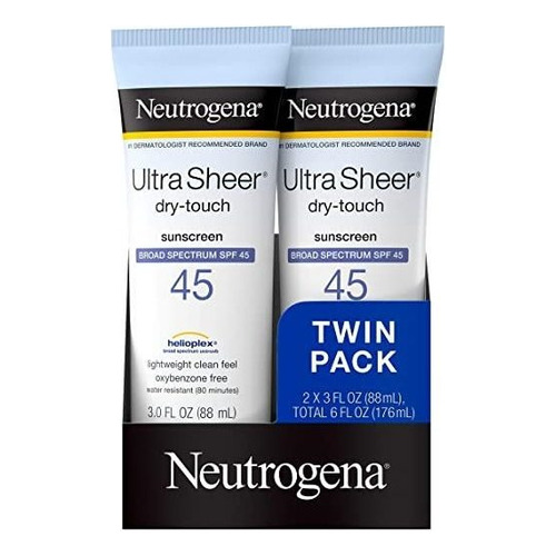 2x Neutrogena Protector Solar Ultra Sheer Dry-touch 45 Fps