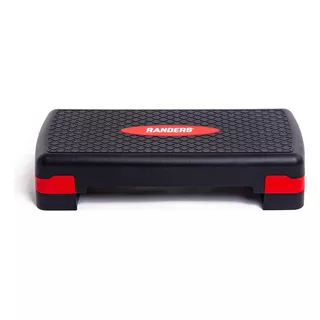 Mini Step Fitness Randers Arg-017 Ajustable Antideslizante Color Negro