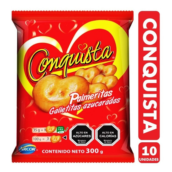 Galletas Para Colación Conquista - Pack De 10un De 35gr C/u.