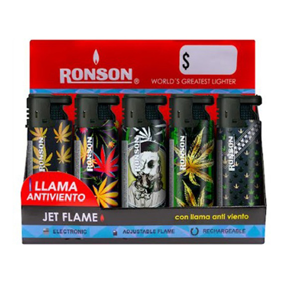 Caja Ronson Jet Flame High 15 Unidades Negro Surtido