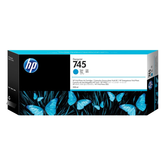 Cartucho Hp 745 F9k03a Cyan 300ml Original Z5600 Z2600