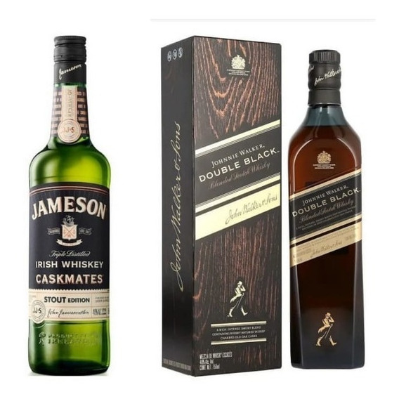 Whisky Jw Double Black 750ml + Jameson Stout 750ml