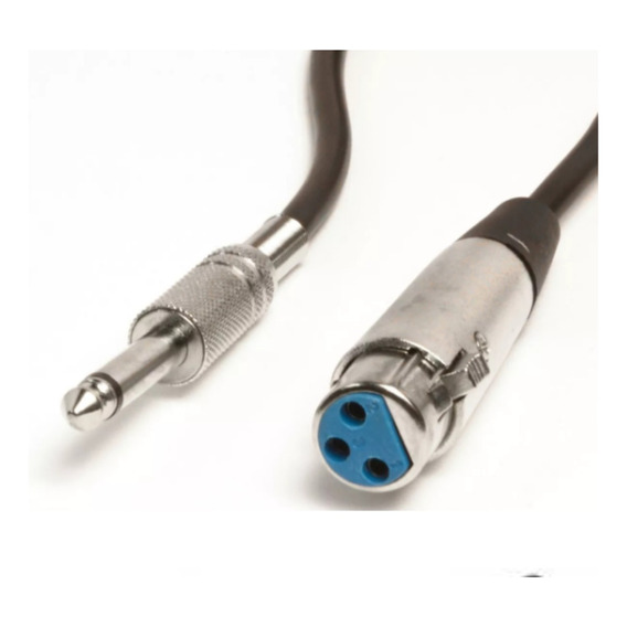 Cable Siliconado Plug 6,5 Mono A Canon Hembra 9 Mts Marca Mg