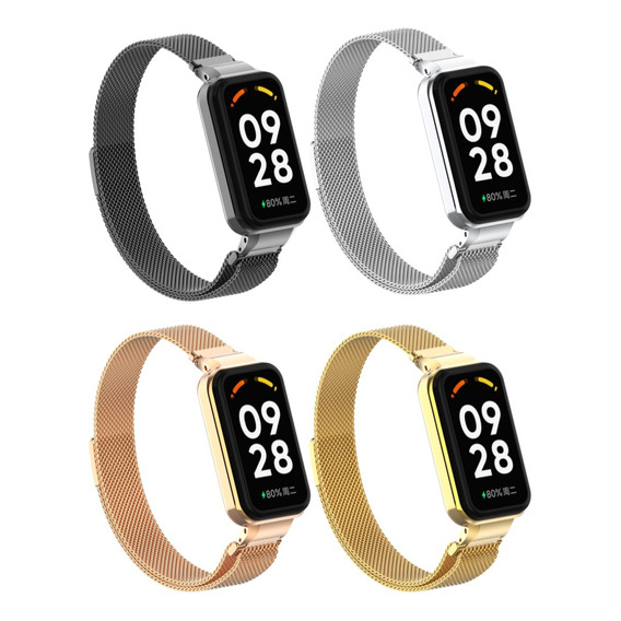 Xiaomi Mi Band 8 Active Manilla Pulsera Correa Metálica 