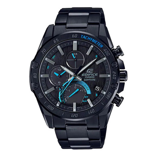 Reloj Casio Slim Solar Pvd Negro Hombre Original