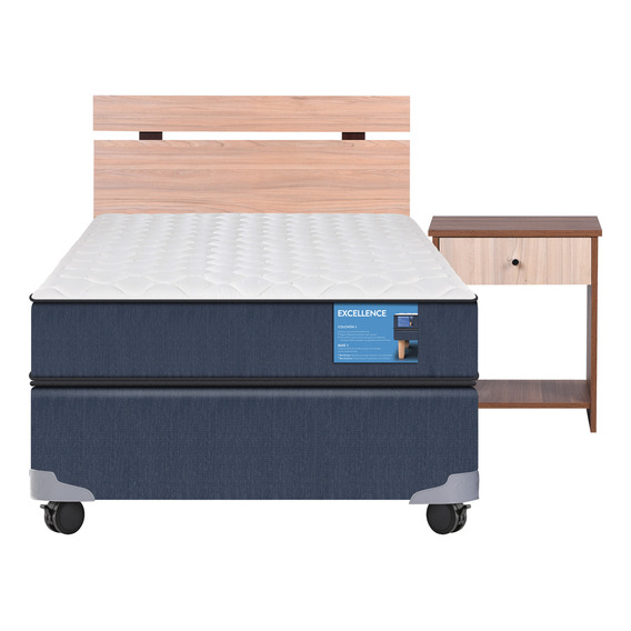 Cama Americana 1.5 Plazas Cic Excellence + Set Olmo 