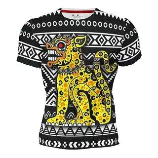 Playera Full Print Sublimada Ruecas Alebrije Amarillo 4