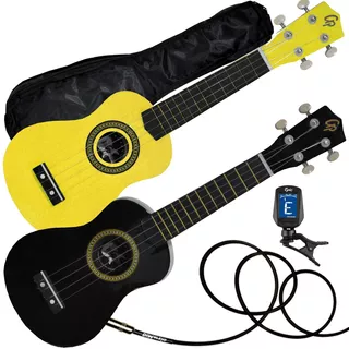 Ukelele Electroacustico Colores + Afinador + Funda + Pua #gp