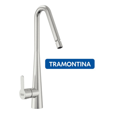 Misturador Monocomando Tramontina Graceful Em Aço Inox Linda