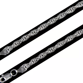 Cadena Hombre Torzal H 3mm-60cm Plataley.925 Duodeluxejoyas®