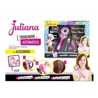 Juliana Trenzador Automático Con Accesorios Color Rosa