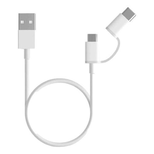 Cable Xiaomi Usb A Tipo C Y Usb Micro 3 En 1 Cable De 30 Cm Color Blanco