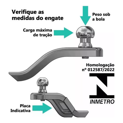 Engate Reboque Rabicho Fixo 700kg Etios Hatch 2016 2017 2018