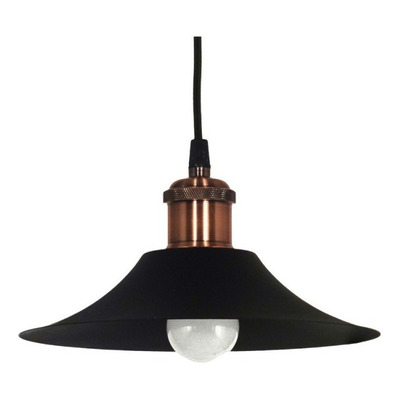 Lampara Colgante 1 Luz Padua E27 Vintage Negro Y Cobre 