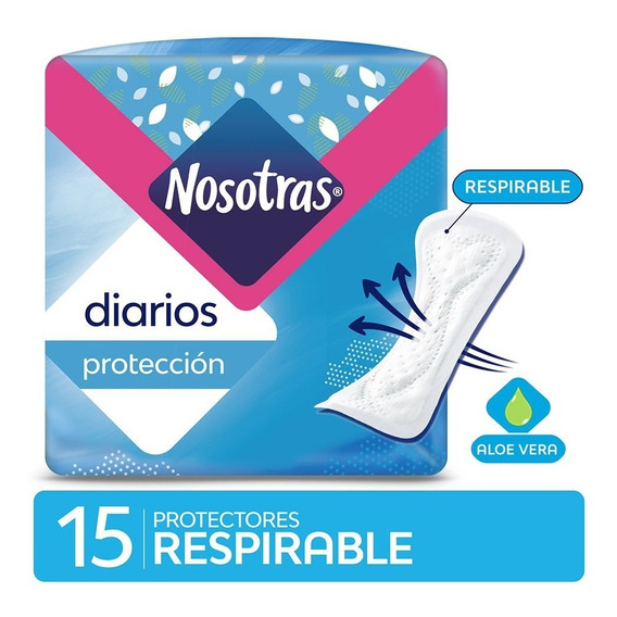 Nosotras Protectores Diarios Respirable X 15un Aloe Vera