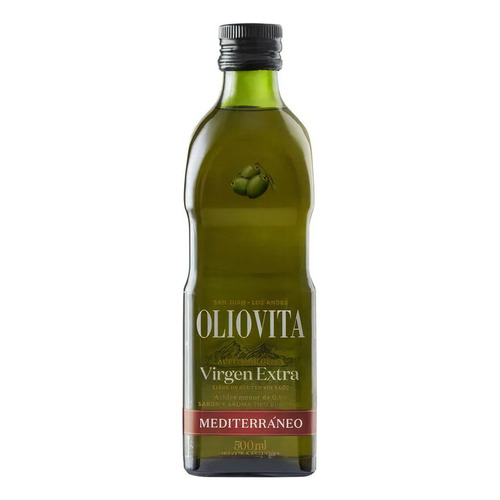 Aceite De Oliva Oliovita Mediterraneo Botella Vidrio X 500ml