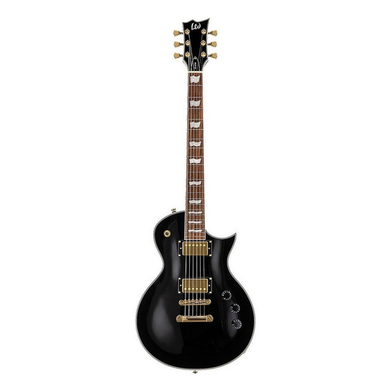Guitarra eléctrica LTD EC Series EC-256 de caoba black con diapasón de jatoba asado