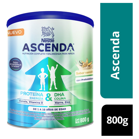 Suplemento Nestlé Ascenda® Vainilla 800 G