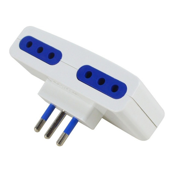 Adaptador Conector Enchufe Con 4 Tomas 3 Pines Redondos 250v