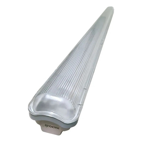 Plafon Estanco Para 1 Tubo Led 9w 60cm Cocina Macroled Color Gris