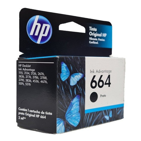 Cartucho de impresora negro HP 664 para Deskjet 2676 3636