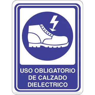 Uso Obligatorio De Calzado Dielectrico 2 Pza Estireno 20x25