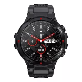 Smartwatch Jazak Watch K22 Global 1.28  Caja 42mm  Negra, Malla  Negra