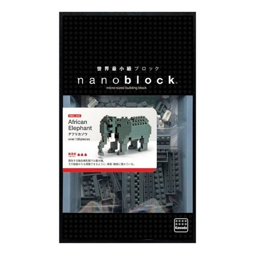 Elefante - Armable De Microbloques De Construcción Nanoblock Cantidad De Piezas 130