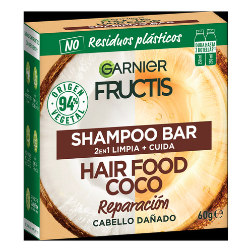 Garnier Fructis Shampoo En Barra Coco 60 Gr Hair Food