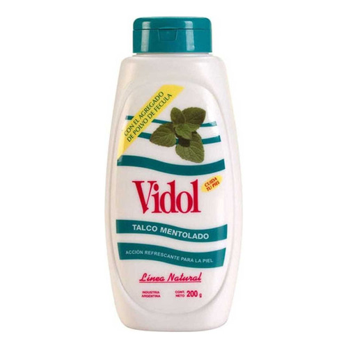 Vidol Talco Mentolado Talquera X 200g - Acción Refrescante