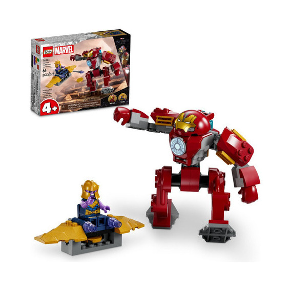 Kit Lego Super Heroes 76263 Antihulk Iron Man Vs thanos 66pz Cantidad De Piezas 66