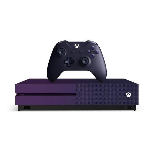 Microsoft Xbox One S 1TB Fortnite Battle Royale Special Edition Bundle  color violeta gradiente