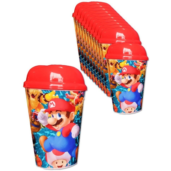 Vaso Pitillo Sorpresa Fiesta X12 Super Mario Bros