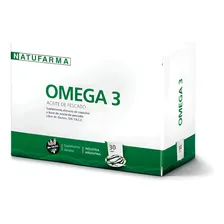 Omega 3 Aceite De Pescado 1000 Mg 30 Cápsulas Natufarma Sin Sabor