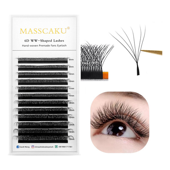 Blister Masscaku Extensiones De Pestañas 6d W Shape Volumen