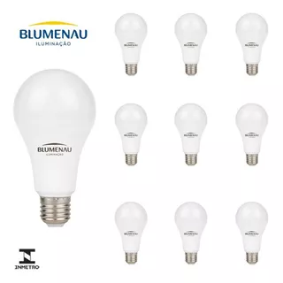 Kit 10 Lâmpada Led 9w Bulbo A60 6500k Branco Frio Blumenau