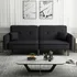 Sofa Cama Con Brazos - Living Moderno 191x099x076 - Caspian Color Negro Diseño de la tela Liso
