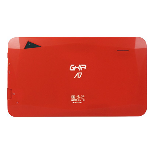 Tablet Ghia A7 Android 11 De 7 Pulgadas Con 2 GB Ram 32 GB Alm. 2 Camaras WIFI Bluetooth Color Rojo Modelo GA7133R3