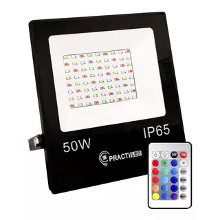 Reflector Led Rgb Multicolor 50w Exterior Con Control Remoto