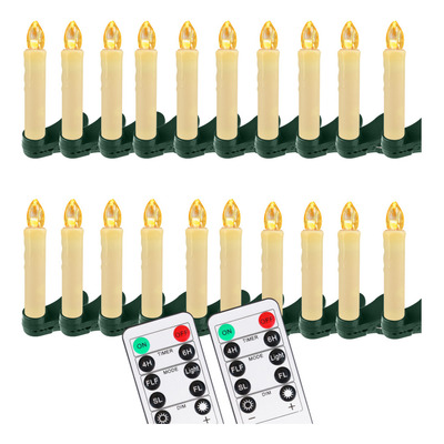 Para Laa Nuevas 20 Velas Cónicas Led Sin Llama Para Árbol